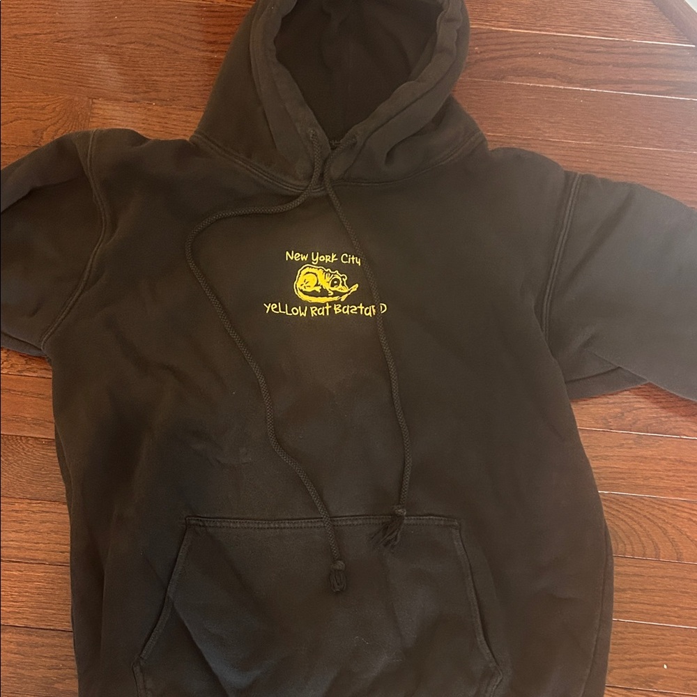 John Galt Black Hoodie with Yellow Graphic